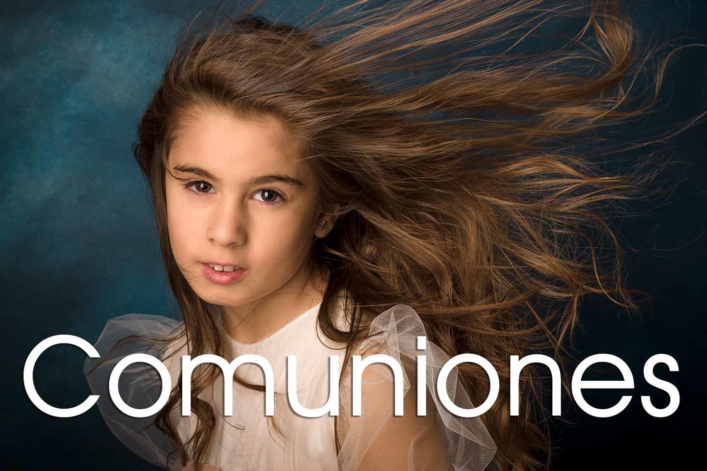 niña de comunion con pelo alborotado